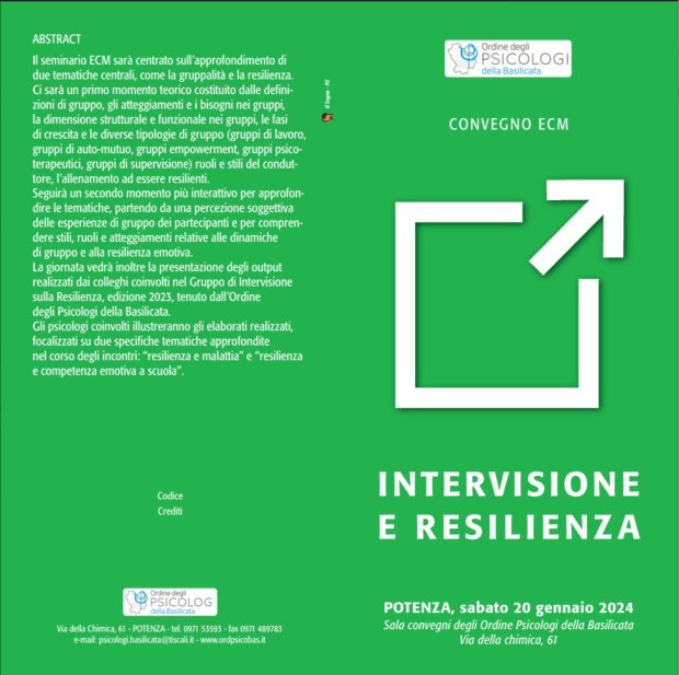 Seminario ECM “Intervisione e Resilienza”