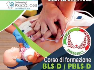 Ord Psy Bas – Psicologi lucani al primo corso BLS – D con Corpo Soccorso Emergency Basilicata